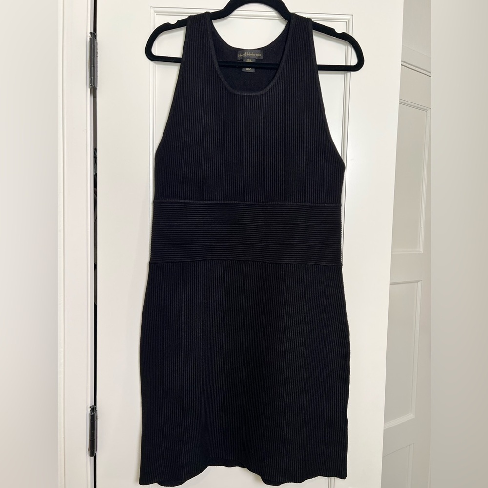 House of Harlow 1960 Black Ribbed Mini Dress (XL)